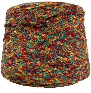 CHENILLE YARN CONE - MULTI CRAYOLA Total 2 lbs. 11 ⅝ oz. - 1000 YPP Poly #49 - Picture 1 of 7