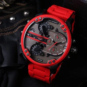 NEW Genuine DIESEL Mr Daddy 2.0 Chronograph 57mm Red Gunmetal Men's Watch DZ7370 - Picture 1 of 5