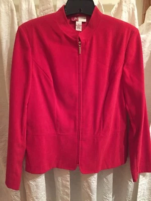 Mujer (6) Elegante Chaqueta Colección JM Roja Sólida Vintage Años 90 Foto 1 de 4