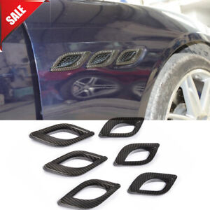 For Maserati Quattroporte S Q4 GTS Real Carbon Fiber Side Air Vent Fender Covers
