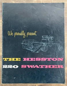 Hesston 220 Swather 1959 Dealer Sales Brochure Haying Farm Equipment Windrower - Picture 1 of 3