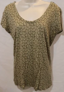 Top camicia donna Banana Republic stampa animalier taglia large - Foto 1 di 3