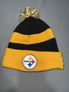 New Era Pittsburgh Steelers Beanie/Cap Youth OSFM Black/Yellow -3502 - Picture 1 of 1