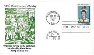 2 '61 FDCs 100th Anniv. of Nursing on ArtCraft & Centennial SC#1190 - Picture 1 of 2