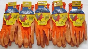 NITRILE COATED GLOVES POLYESTER SHELL NITRILE COATED SANDY FINISH - Picture 1 of 2