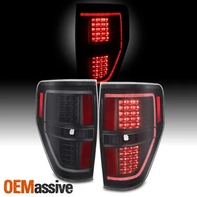 [Black] Fits 2009 2010 2011 2012 2013 2014 Ford F150 LED Light Bar Tail Lights - Image 1 of 4