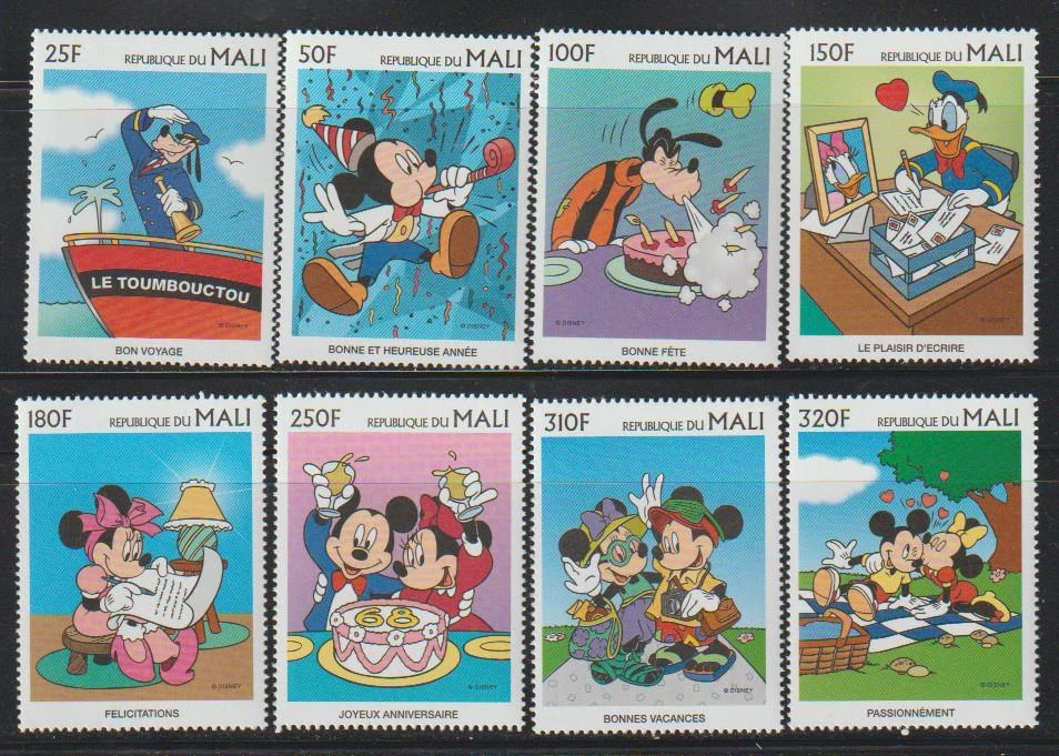 MALI DISNEY STAMPS 1997 GREETINGS STAMPS MNH - DIS127 - Image 1 of 1