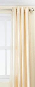 Pannello in finta seta Elaine 58" x 108" con occhielli colore beige - Foto 1 di 1