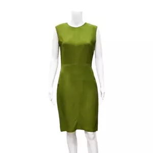 BURBERRY Deep Fern Green Sheath Knee Length Dress Size US 6 - Picture 1 of 3