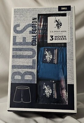 US Polo Assn 3 Boxers Tejidos S Algodón Azul Marino, Teal, Estampado de Logo, Cuadros ¡ENVÍO GRATIS! Foto 1 de 4