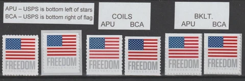 USA Sc. 5787-91 (63c) Freedom Flag 2023 MNH 6 diff. (pairs available)* Cover