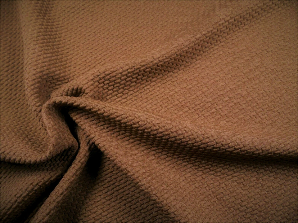 Bullet Textured Liverpool Fabric 4 way Stretch Latte Brown Q32 - Image 1 of 1