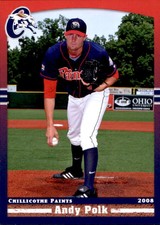 2008 Chillicothe Paints Grandstand 21 Andy Polk Lake Wales Florida Baseball Card