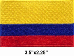 Kolumbien Flagge gestickte Aufnäher 3,5"x2,25" zum Aufbügeln - Bild 1 von 1