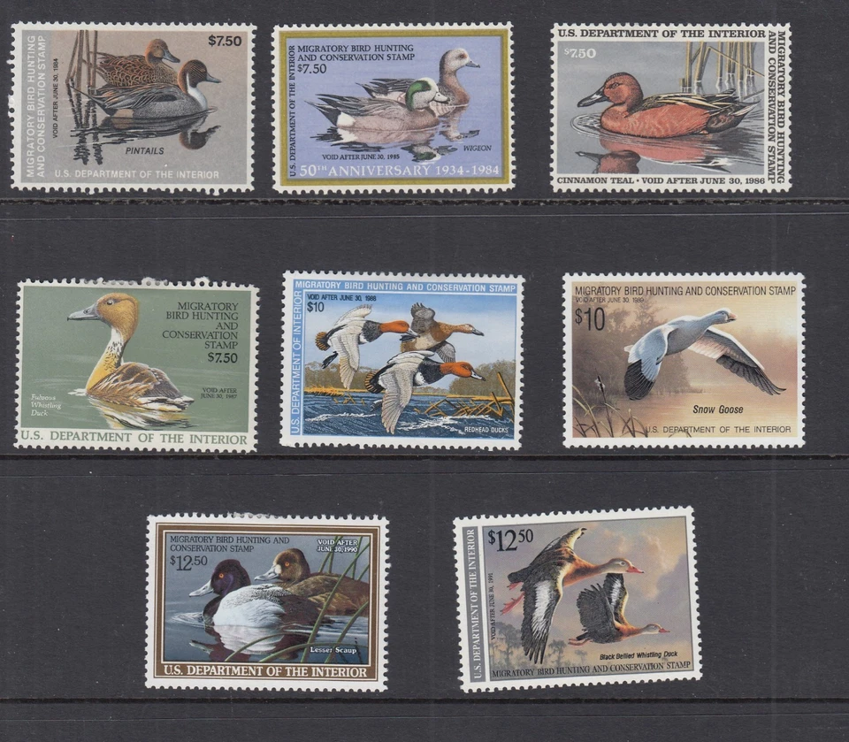 USA DUCK STAMPS 1983-90 MINT HINGED - Image 1 of 1