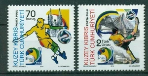 CIPRO DEL NORD 2014 Coppa del mondo di calcio 2v MNH** - Picture 1 of 1