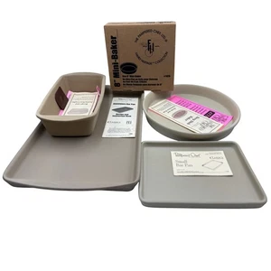 Vintage NWT Pampered Chef Stoneware LOT of 5 Mini Baker Deep Dish Rectangle - Picture 1 of 12