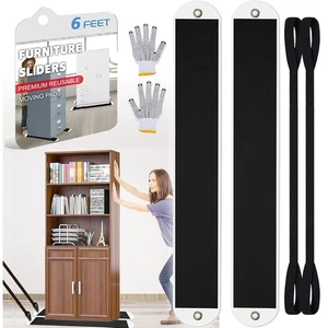 2 Set Large Furniture Sliders with Pull Strap,Appliance Moving Sliders,Heavy ... - Picture 1 of 7