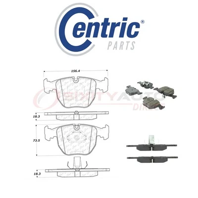 Centric Posi Quiet Disc Brake Pads w Shims for 1997-2000 BMW 540i 4.4L V8 - xa Foto 1 de 4