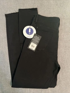 Pantalones de mezclilla Hudson Barbara súper ajustados al tobillo cintura alta 28 negros desgastados boho nuevos con etiquetas - Imagen 1 de 17