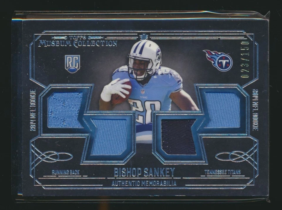2014 MUSEUM COLLECTION ROOKIE QUAD /150 JERSEY RELIC BISHOP SANKEY TITANS - Image 1 of 1