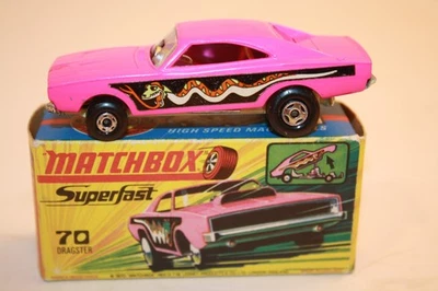 1971 Era Matchbox Lesney Superfast Dodge Dragster #70 in original box - Image 1 of 4