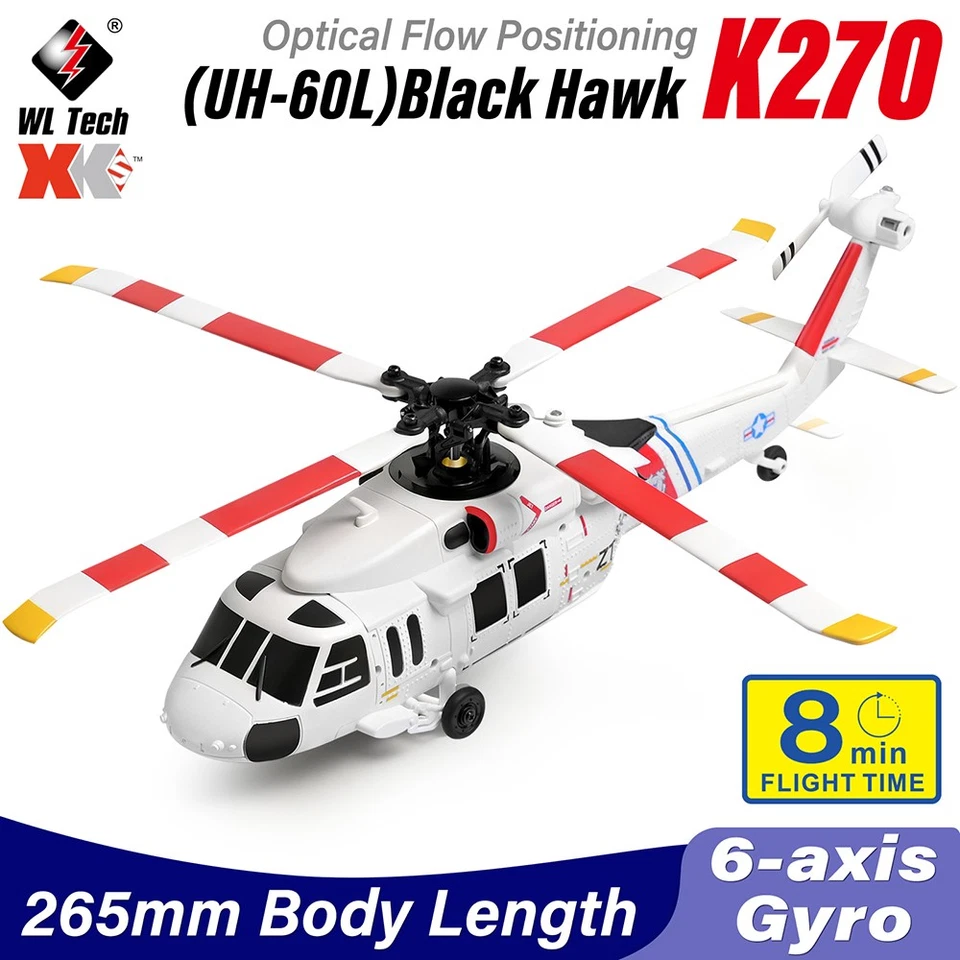 Wltoys K270 Helicopter Brushless Optical Flow Positioning Black Hawk Helicopter - Image 1 of 4