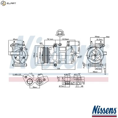 COMPRESSOR AIR CONDITIONING 890217 FOR FORD TRANSIT/V363/Bus/Platform/Chassis - Image 1 of 4
