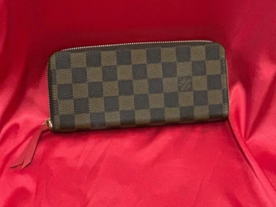 AUTHENTIC LOUIS VUITTON Clemence Wallet in Damier Ebene Cherry Color - Image 1 of 4