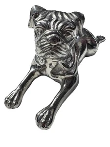 Estatuilla de perro de metal fundido de colección Bulldog Americano Pug - Imagen 1 de 13