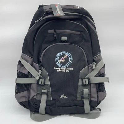 Mochila High Sierra Bolsa de libros Sistema de correa de suspensión negra Logo de liderazgo Foto 1 de 4