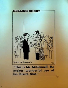 Selling Short Original Comic Strip Art 1980s McDonnell Leisure Time - Picture 1 of 1