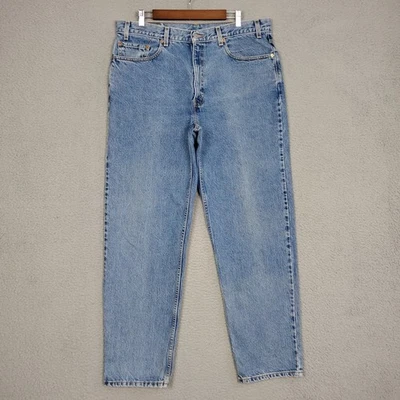 Pantalones de mezclilla vintage Levis 550 para hombre 38x34 azul calce relajado lavado medio Y2K Foto 1 de 4