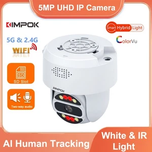 5MP 5G+2.4G WiFi PoE Security PT Camera AI Human Tracking 2-Way Audio Dual Light - Picture 1 of 17