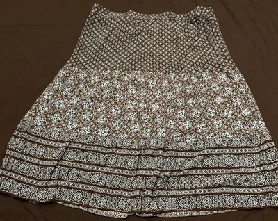 Falda para mujer Sag Harbor 1X línea A verde azulado negro rayón A2 Foto 1 de 3