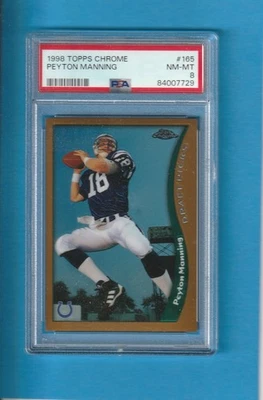 1998 Topps Chrome #165 * Colts Peyton Manning (RC) * PSA 8 * NearMint-Mint - Image 1 of 2