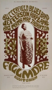 BUTTERFIELD BLUES-JEFFERSON AIRPLANE-BIG MAMA THORNTON poster Fillmore BG031 - Picture 1 of 1