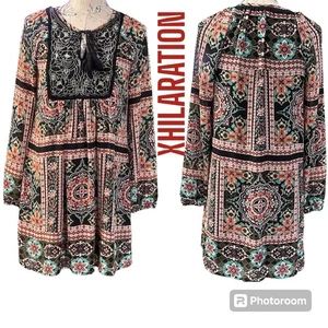 XHILARATION Bohemian Gypsy Dress Womens Small Peasant Coquette Whimsygoth EUC - Picture 1 of 2