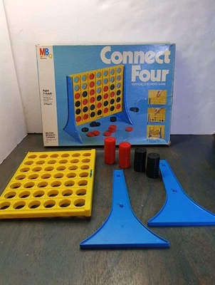 Vintage 1978 Connect Four Game by Milton Bradley - Missing 3 Black Checkers - Image 1 of 4
