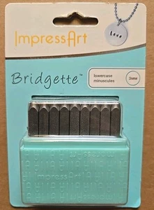 ImpressArt BRIDGETTE 3mm LOWERCASE Font Metal Letter Stamps 27 Pcs - Picture 1 of 2