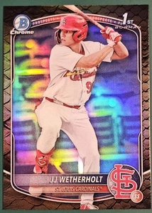 2025 Bowman ⚾️ JJ Wetherholt 1st Reptilian Refractor #BCP-22 Cardinals - Picture 1 of 2