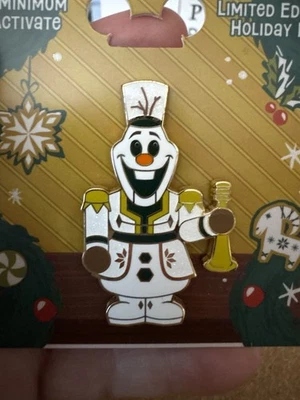 Prendedor Olaf congelado cascanueces Navidad vacaciones parques Disney 2025 LE Foto 1 de 3