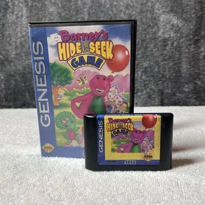 Vintage Barney's Hide & Seek Sega Genesis CIB 1993 Kids Video Game Tested Japan - Picture 1 of 10