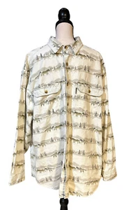 Woolrich Heavy Long Sleeve Equestrian Moccasin Running Horse All Over Men Sz XL - Picture 1 of 6