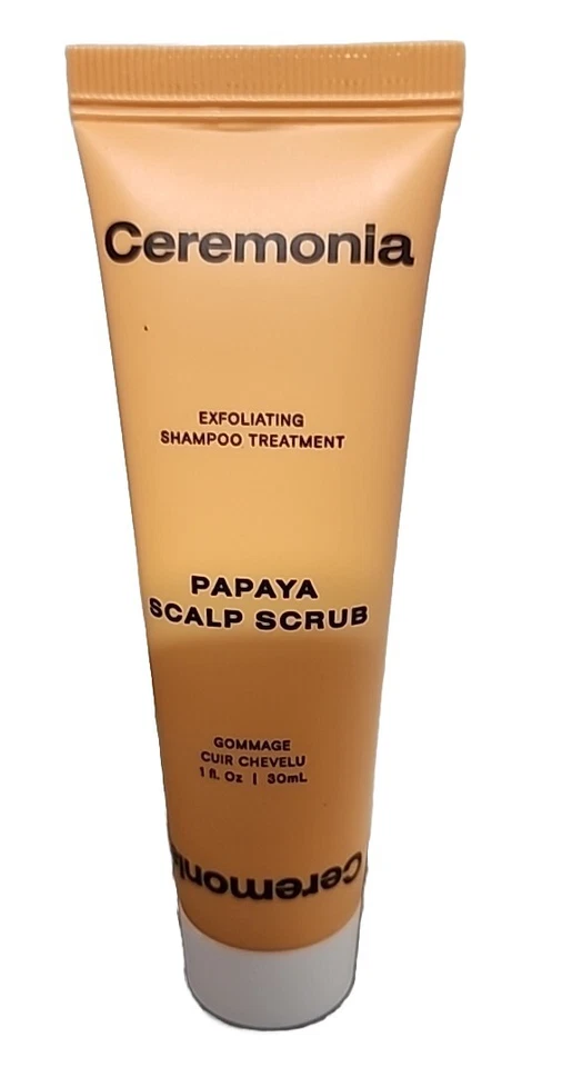Champú exfoliante para cuero cabelludo papaya CEREMONIA 1 OZ/30 ml tamaño de viaje - ¡NUEVO, ENVÍO GRATUITO! Foto 1 de 1