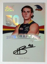 2023 Select AFL Legacy Platinum Draft Signature Hugh Bond 37/40 Adelaide Crows