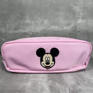 Stoney Clover Lane Mickey Mouse kleine rosa Nylon Tasche Make-up Reise Reißverschluss - Bild 1 von 10