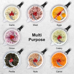 Hand Crank Food Processor Chopper for Vegetables Fruits Nuts with Egg White S... - Picture 1 of 1