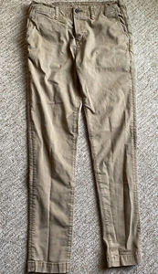 Pantalón American Eagle AE Atlético Ajustado Flexible Caqui Hombres 30 x 31 Informal Escuela En muy buen estado - Imagen 1 de 10