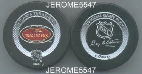 GAME PUCK - 2003-2004 ATLANTA THRASHERS 5th ANNIVERSARY OFFICIAL - #FL Cover